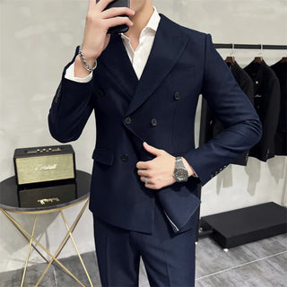 Herren Slim Fit Anzug Mit Button & Hose