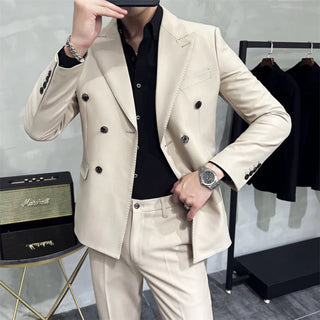 Herren Slim Fit Anzug Mit Button & Hose