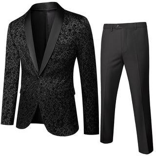 Herren Zweiteiliger Anzug Slim Fit Mit Revers