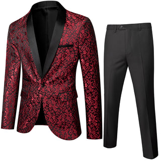 Herren Zweiteiliger Anzug Slim Fit Mit Revers