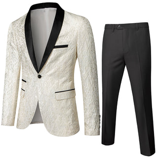 Herren Zweiteiliger Anzug Slim Fit Mit Revers