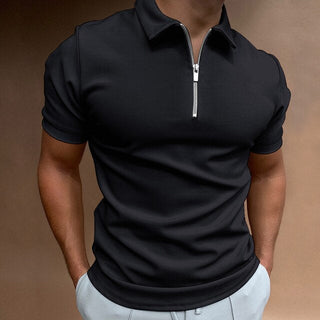Isaac | Herren Kurzarm Poloshirt Zip-Kragen