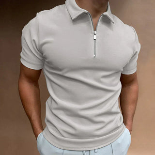 Isaac | Herren Kurzarm Poloshirt Zip-Kragen