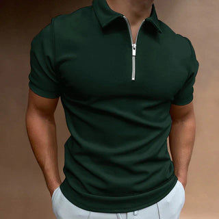 Isaac | Herren Kurzarm Poloshirt Zip-Kragen