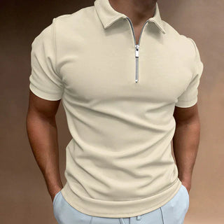 Isaac | Herren Kurzarm Poloshirt Zip-Kragen