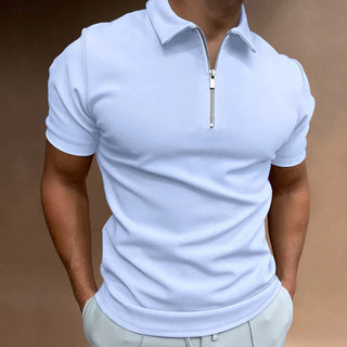Isaac | Herren Kurzarm Poloshirt Zip-Kragen