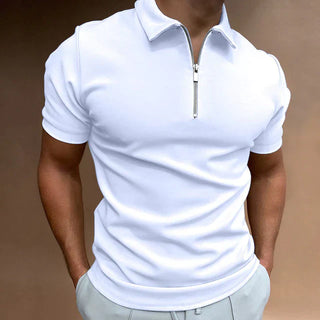 Isaac | Herren Kurzarm Poloshirt Zip-Kragen