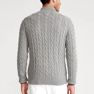 Luca | Grober Strickpullover mit Reißverschluss