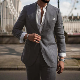 Moderner Anzug Herren Slim Fit Zweiteilig