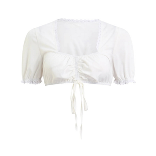 Oktoberfest Damen Dirndl Bluse Kurzarm Mit Raffung | 2025