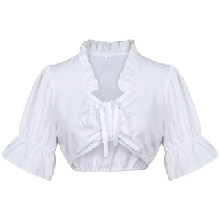 Oktoberfest Damen Dirndl Bluse Mit Volantkragen Und Bindung | 2025