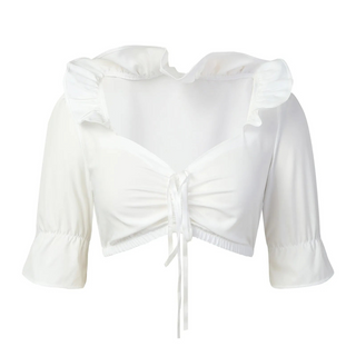 Oktoberfest Damen Dirndl Bluse Mit Volantkragen Und Bindung | 2025