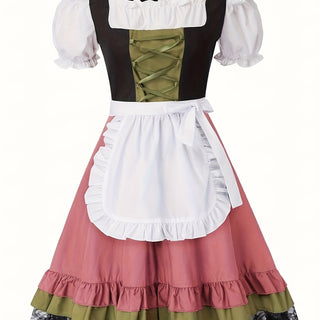 Oktoberfest Damen Dirndl Kleid Kurz Mit Rüschen | 2025