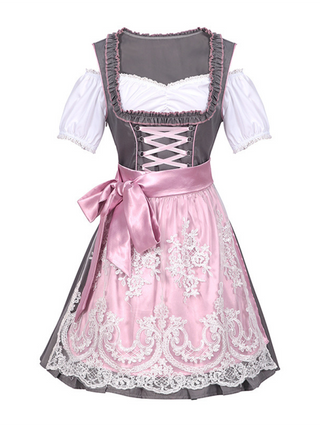 Oktoberfest Damen Dirndl Kleid Mit Satin Schleife | 2025