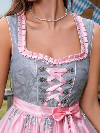 Oktoberfest Damen Dirndl Kleid Mit Stickschürze | 2025