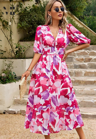 Sadie | Damen Luftige Sommerkleid | Midi