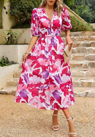 Sadie | Damen Luftige Sommerkleid | Midi