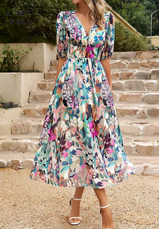 Sadie | Damen Luftige Sommerkleid | Midi