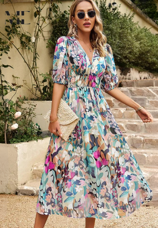 Sadie | Damen Luftige Sommerkleid | Midi