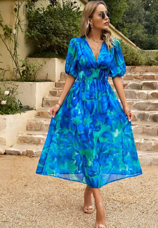 Sadie | Damen Luftige Sommerkleid | Midi