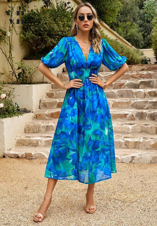 Sadie | Damen Luftige Sommerkleid | Midi