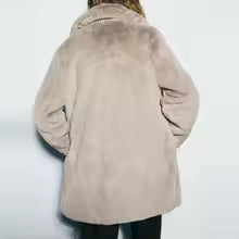 Teddy Damen Jacke Mit Reverskragen | Warme Optik