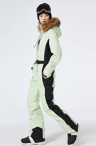 Skianzug Damen Mit Fellkapuze | Modernes Set