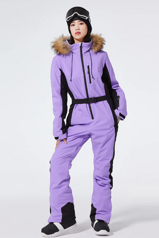 Skianzug Damen Mit Fellkapuze | Modernes Set