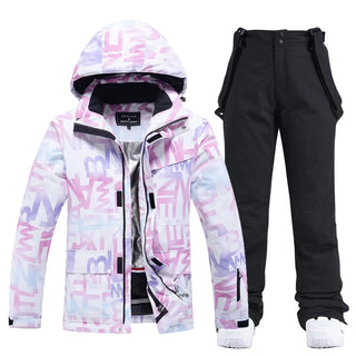 Skianzug Damen Mit Musterjacke | Zweiteiliges Set