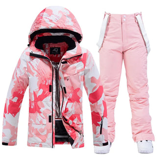 Skianzug Damen Mit Musterjacke | Zweiteiliges Set