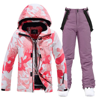 Skianzug Damen Mit Musterjacke | Zweiteiliges Set