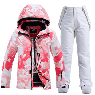 Skianzug Damen Mit Musterjacke | Zweiteiliges Set