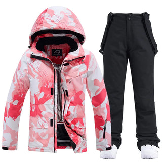 Skianzug Damen Mit Musterjacke | Zweiteiliges Set