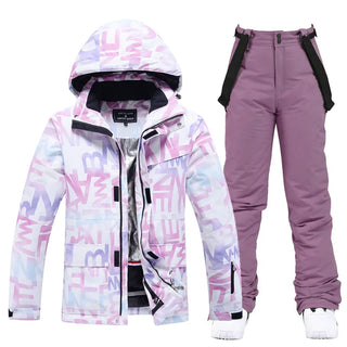 Skianzug Damen Mit Musterjacke | Zweiteiliges Set