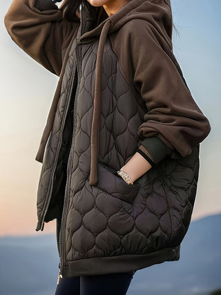 Steppjacke Damen mit Kapuze | Lässiger Schnitt