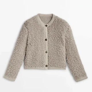 Teddy Damen Jacke Mit Goldknöpfen | Kurzer Schnitt