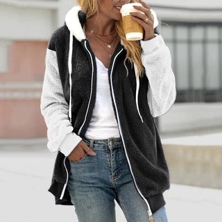 Teddy Damen Jacke Mit Kapuze | Lässiger Look