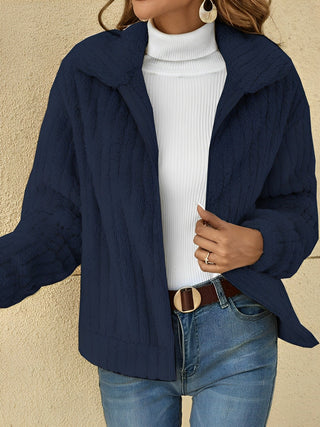Teddy Damen Jacke Mit Reißverschluss | Warme Optik