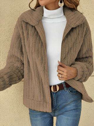 Teddy Jacke Damen mit Stehkragen | Winterlook