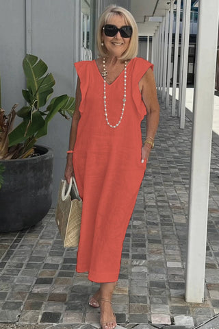 Vera | Damen Sommer Casual Lockeres Midi Kleid