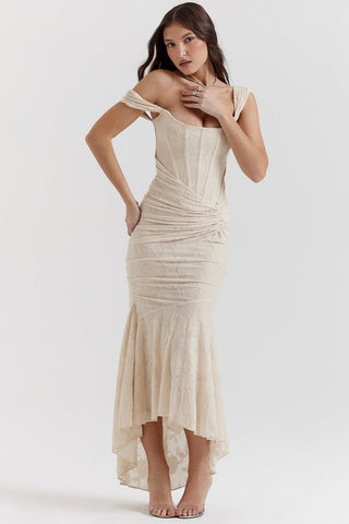 Viviana | Damen Spitzen Abendkleid | Maxi
